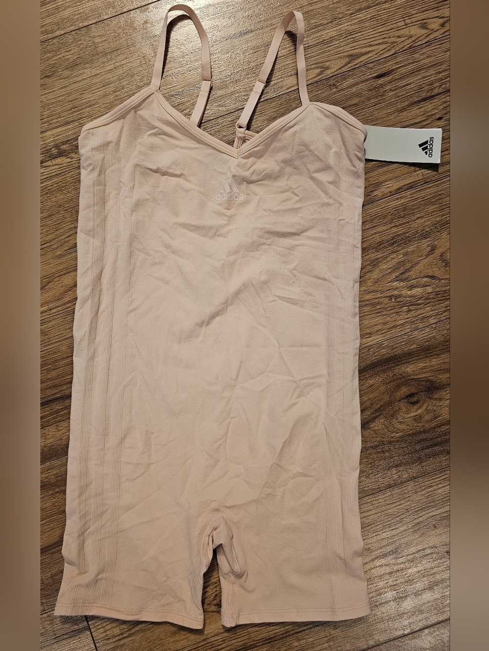 Adidas Women’s Pale Pink Bodysuit With Adjustable Straps